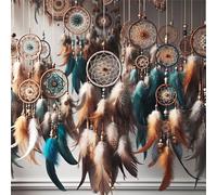 Puzzle de Plumes d'attrape-rêves pour Adultes,1000 pièces,65x65 cm Puzzle de Bricolage Artistique pour Décoration de la Maison, Jeu éducatif Challenge Toy Puzzles pour Adultes