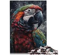 Puzzle de Portrait de Perroquet coloré 1000 pièces Puzzle pour Adultes Puzzle en Carton comme Cadeau pour Toute la Famille et 10,27" x 20,47"/26 * 38cm.