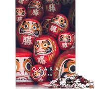 Puzzle de poupées Daruma, matériaux respectueux de l'environnement, Puzzle en Carton 100% recyclé pour Femmes et Hommes, Cadeau de Noël Unique, 1 000 pièces (38 x 26 cm)