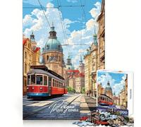 Puzzle de Prague, République tchèque, 1000 pièces, pour Adolescents, Jeu de logique Stimulant, activité à la Maison, Bords Nets, Cadeau précieux 50x75cm