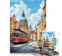 Puzzle de Prague, République tchèque, 1000 pièces, pour Adolescents, Jeu de logique Stimulant, activité à la Maison, Bords Nets, Cadeau précieux 50x75cm