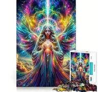 Puzzle de prière d'amour angélique pour Adultes,1000 pièces,Jeu de mémoire,Assemblage Solide et sécurisé,Jeu de Construction de Liens significatifs (50x75cm)