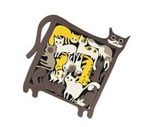 Puzzle de processus pour, Katzenuzzle - décoration, décoration de Puzzle d'animaux - Jeux de Poche d'animaux pour la Nature, Les Voyages, la Maison, l'école, Le Pique-Nique