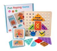 Puzzle de puzzle avec corde, Puzzle de corde pour adultes | Ensemble de puzzle avec des formes de tangram en corde - Jouets de développement d'âge préscolaire avec des cartes de 20 pièces pour enfants