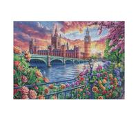 Puzzle De Qualité Londres Tower Bridge Rivière Paysage Urbain Sauvage 300 Pièces pour Adultes Amusant Créatif Et Captivant Parfait pour Loisirs Et Détente 300 PCS（40x28cm）