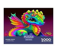 Puzzle De Qualité Supérieure Dragon Mignon Créature Mythique 70x50cm/1000pcs 1000 Pièces Moderne pour La Décoration