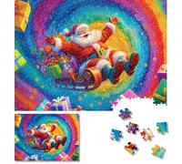 Puzzle de qualité supérieure pour adultes - 500 pièces - Puzzles fantaisistes de Noël avec lettres au dos - Art unique, éducatif, cadeau amusant