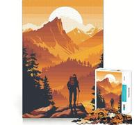 Puzzle de randonnée en Montagne pour Adultes, 1000 pièces, Jeu de logique Robuste, Anti-Tension, Bords Transparents, Cadeau de qualité supérieure (38x52cm)