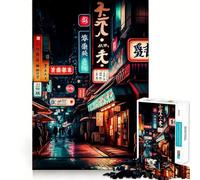 Puzzle de Rue Japonais de Tokyo pour Adolescents, 1000 pièces, stimule la mémoire, Passe-Temps, Bords Nets, Joli Cadeau 50x75cm