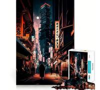 Puzzle de Rue Japonais de Tokyo pour Adolescents, 1000 pièces, stimule la mémoire, Plaisir Lent, Bords Nets, Cadeau de Noël 38x52cm