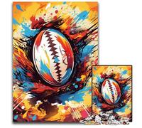 Puzzle de Rugby coloré 1000 pièces pour Adultes, Puzzle en Carton, Divertissement Relaxant, Cadeau de Noël idéal et décoration d'intérieur 26x38cm / 10,23x14,96 Pouces
