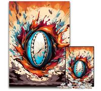 Puzzle de Rugby coloré 1000 pièces Puzzle en Carton pour Noël, Halloween, Pâques, Nouvel an 26x38cm/10,23x14,96 Pouces