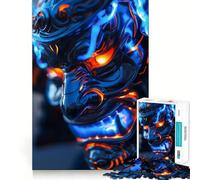 Puzzle de samouraï Lumineux néon pour Adolescents, 1000 pièces, Jouet de Train logique, Confortable et Relaxant, découpe Lisse, Cadeau de Festival (38x26cm)