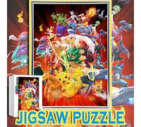 Puzzle de scène de bataille dynamique de Pokémon d'anime japonais, plusieurs tailles 108pieces