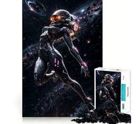 Puzzle de Science-Fiction Space Girl 1000 pièces pour Adolescents Stimule la mémoire Loisirs faciles Bords Nets Surprise de Noël (38x52cm)