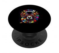 Puzzle de Sensibilisation à l'Autisme - Aigle - Soutien de la santé familiale PopSockets PopGrip Adhésif