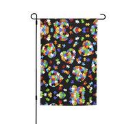 Puzzle de sensibilisation à l'autisme, drapeaux de pavillon en forme de cœur avec motifs, adaptés pour la décoration de jardin, de balcon et de terrasse.