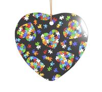 Puzzle de sensibilisation à l'autisme, motif cœur, cadeau de fête prénuptiale, décoration de Noël Mr & Mrs, un cadeau souvenir de mariage unique