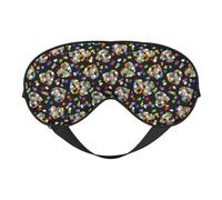 Puzzle de sensibilisation à l'autisme, motif cœur, masque doux pour les yeux, léger, respirant, occultant, voyage, sieste, yoga, méditation