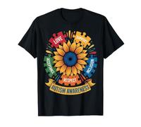 Puzzle de Sensibilisation à l'Autisme Sunfower Acceptation Respect Amour T-Shirt