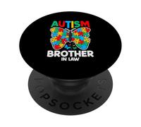 Puzzle de Sensibilisation au Beau-frère autiste Papillon PopSockets PopGrip Adhésif