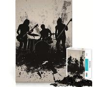 Puzzle de Silhouettes de Groupes de Rock pour Adultes, 1000 pièces, Jeu de réflexion, Anti-anxiété, Objet de Collection aux découpes soignées (50x75cm)