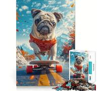 Puzzle de Skate Carlin pour Adultes, 1000 pièces, renforce la mémoire, Passe-Temps à la Maison, Bords Nets, Cadeau élégant (50x75cm)