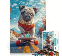 Puzzle de Skate Carlin pour Adultes, 1000 pièces, thème Souvenirs, Améliorations, Moments paisibles, Découpe serrée, Liste de souhaits du Père Noël (38x52cm)