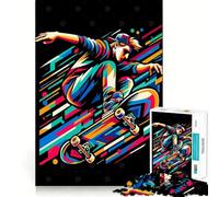Puzzle de Skate WPAP Pop Art 1000 pièces pour Adolescents, Jouet de logique Robuste, Anti-Stress, Bords Transparents, Cadeau Classique 38x52cm