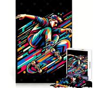 Puzzle de Skate WPAP Pop Art 1000 pièces pour Adolescents, Jouet de logique Robuste, Anti-Stress, Bords Transparents, Cadeau Classique 38x52cm