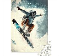 Puzzle de Snowboard de 1000 pièces en Bois, Jeu éducatif pour Adultes, 1000 pièces (75 x 50 cm)