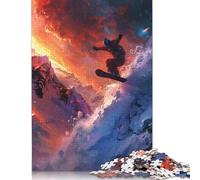 Puzzle de Snowboarder sautant pour Adultes et Adolescents 1000 pièces Puzzles en Papier pour Adolescents Cadeaux Jeu de Casse-tête 1000 pièces (75 x 50 cm)