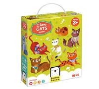Puzzle de Sol « I Love Cats » pour Enfants - Comprend 40 Grandes pièces avec Une Grande Taille terminée de 66 cm et 32 cm - pour Enfants de 3 Ans et Plus