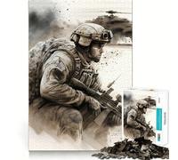 Puzzle de Soldats pour Adultes 1000 pièces Stimule la mémoire Jeu de Construction Amusant Objet de Collection (50x75cm)