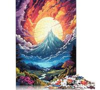 Puzzle de Sommets de Montagnes colorés et fantastiques, défi Difficile, Puzzle en Carton 100% recyclé pour Enfants, Cadeaux d'halloween, 1 000 pièces (38 x 26 cm)