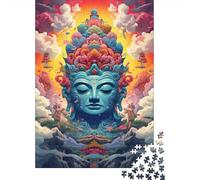 Puzzle de Statue de Bouddha Artistique et coloré, Puzzle en Carton de qualité supérieure, Stimulant et Stimulant pour Adultes, Cadeau de Noël, 1000 pièces (38 x 26 cm)