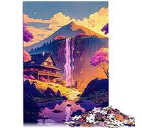 Puzzle de Style Japonais 1000 pièces pour Adultes, Puzzle en Bois, Cadeau d'illustration, 19.7x29.5 Pouces, Puzzle pour Enfants