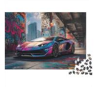 Puzzle de Supercars génial, idéal pour se divertir en Famille et Jouer à des Jeux éducatifs. Un Puzzle Super Amusant et Super Difficile de 300 pièces (40 x 28 cm).