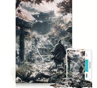 Puzzle de Temple Antique de samouraï pour Adolescents, 1000 pièces, Jouet Anti-Stress, Bords tranchants, Cadeau d'anniversaire (38x52cm)