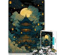 Puzzle de Temple de Style Japonais pour Adolescents, 1000 pièces, Jeux Amusants en Famille, idéal comme Cadeau pour Toute la Famille, 50x75cm