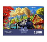 Puzzle de Train à Vapeur pour Adultes et Enfants. 1000 Pièces, Excellents Cadeaux, Jouet de Défi, Jeux Éducatifs, Décoration de Maison, Idées Cadeaux pour Jeux Éducatifs, 52x38cm/1000pcs