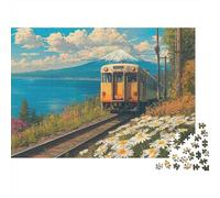 Puzzle de Train paysager - Jeux éducatifs - Jeux de Puzzle stimulants - Idées Cadeaux pour Femmes et Hommes - 1000 pièces (75 x 50 cm)