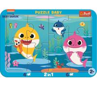 Puzzle de TREFL Baby Shark : Requins heureux 2en1, 10 pièces