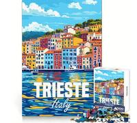 Puzzle de Trieste, Italie, 1000 pièces, pour Adolescents entraînement Intelligent, Loisirs et Pleine Conscience, découpe Impeccable, Cadeau attentionné (50x75cm)