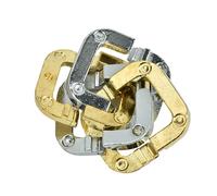 Puzzle de verrouillage Jouet éducatif en métal Jeu de puzzle Casse-tête Test de QI Désarrangement Déverrouiller Jeu de verrouillage Jeu de tour magique Trèfle à quatre feuilles Verrou pour Party Favor