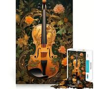 Puzzle de Violon Vintage pour violoniste,1000 pièces,Jeu de mémorisation mentale,découpage de Haute précision,activité Manuelle,défi cérébral interactif pour la Maison (38x26cm)