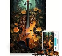 Puzzle de violoniste Vintage 1000 pièces pour Adolescents,Jeu Stimulant l'esprit,Assemblage sécurisé et Solide,activité Amusante en Famille (50x75cm)
