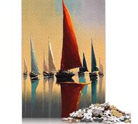 Puzzle de voiliers, Puzzle rectangulaire en Papier Amusant pour Enfants et Adultes à partir de 12 Ans, Cadeau d'anniversaire, 1000 pièces (38 x 26 cm)