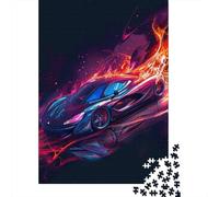 Puzzle de Voiture de Sport coloré et Cool pour Adultes et Adolescents 1000 pièces Puzzles en Bois pour Adolescents Cadeaux Jeu de Casse-tête 1000 pièces (38x26cm)