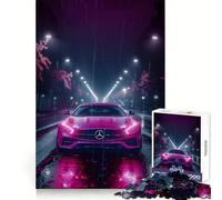 Puzzle de Voiture de Sport Mercedes Benz Rose pour Adolescents, 1000 pièces, Jouet Wise Think, Loisirs Doux, découpe serrée, liste de souhaits du Père Noël (38x26cm)